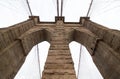 Details of brooklyn bridge in autumn, New york city Royalty Free Stock Photo