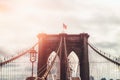 Details of the Brooklyn Bridge in New York City Royalty Free Stock Photo