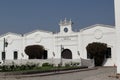 Details of the building of the old colonial wine maker Bodega El Esteco at Cafayate Royalty Free Stock Photo