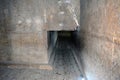 Details of the burial chambers inside the red north pyramid of Dahshur of king Sneferu, named for rusty reddish hue of its red