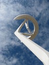 Details of Calatrava tower - Barcelona Royalty Free Stock Photo