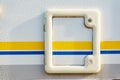 Details of camper toilet door