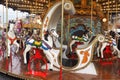 Carousel of the traditional Christmas Market in Piazza Navona square in Rome, Italy Royalty Free Stock Photo