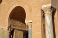 Details of the carvings on the external walls of the Great Mosque of Kairouan Royalty Free Stock Photo