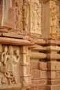 Details of the carvings of the Hindu Temple of Menal, Rajasthan, India. Menal is located 54 km from Chittorgarh Royalty Free Stock Photo