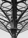 Details of Cast Iron Frame Structure with Glass Roof Royalty Free Stock Photo