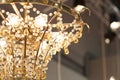 Details in a chandelier lamp. Royalty Free Stock Photo