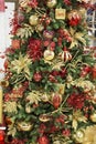 Details of a Christmas Tree with Sparkles and Pizzazz Royalty Free Stock Photo