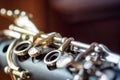 details of clarinet musical instrument closeup
