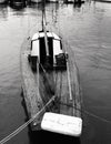 Details of a classic beautiful handcraft wooden sailing yacht Royalty Free Stock Photo