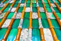 Details of colored clay tiles Royalty Free Stock Photo