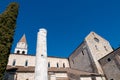Details of column and side walls of Aquileia Basilica Royalty Free Stock Photo
