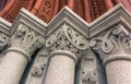 Details of columns at entrance to Williams Hall at University of Vermont