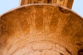 Details of columns of the Great Hypostyle Hall at the Temples of Karnak, Luxor, Egypt Royalty Free Stock Photo