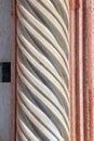 Details of the columns in marble on the facade of the Siena Baptistery