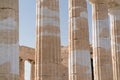 Details of the columns of the temple Parthenon in the Acropolis