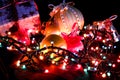 Merry Christmas - Lights and decorations Royalty Free Stock Photo