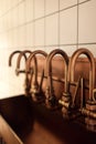 Details of copper taps Royalty Free Stock Photo