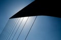 Details of cords del puente de la mujer Woman Bridge in Buenos