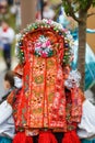 Details of costumes during traditional moravian festival in czech Royalty Free Stock Photo