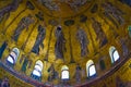 Dome of St Mark`s Basilica in Venice covered in mosaic