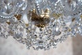 Details of a crystal chandelier