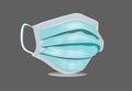 Details 3d medical surgical mask. COVID19 protection