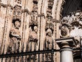 Details of the door of the Lions of the cathedral of Santa Maria de Toledo Royalty Free Stock Photo