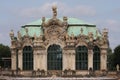 Details of Dresden`s Zwinger Palace is famous around the world for its beautiful baroque architecture. It was built in 1709 during Royalty Free Stock Photo