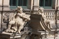 Details of Dresden`s Zwinger Palace is famous around the world for its beautiful baroque architecture. It was built in 1709 during