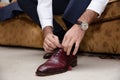 Details of elegant men suit. Royalty Free Stock Photo