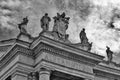 Statues of religious saints on the colonnades of St. Peter`s Basilica at St. Peter`s Square in Vatican City, Rome, Italy Royalty Free Stock Photo