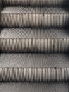 Details of escalator steps Royalty Free Stock Photo