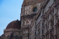 Details of the exterior of the Cattedrale di Santa Maria del Fiore Cathedral of Saint Mary of the Flower. Royalty Free Stock Photo