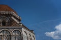 Details of the exterior of the Cattedrale di Santa Maria del Fiore Cathedral of Saint Mary of the Flower. Royalty Free Stock Photo