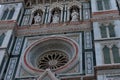 Details of the exterior of the Cattedrale di Santa Maria del Fiore Cathedral of Saint Mary of the Flower. Royalty Free Stock Photo