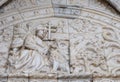 Details of exterior of Jeronimos monastery in Belem, Lisbon, Portugal. Manueline style. UNESCO World Heritage