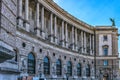 Details of the facade of the Hofburg Palace with Heldenplatz in Vienna