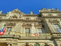 Details of the facade of the Lyon Hotel de ville, Lyon old town, France Royalty Free Stock Photo