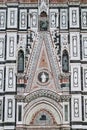 Part of marble facade of Giotto bell tower in Florence, Italy Royalty Free Stock Photo