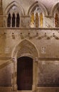 Details of the facade of Palazzo Salimbeni, Siena, Italy Royalty Free Stock Photo