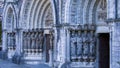 Details of the facade of Saint Fin Barre\'s Cathedral in Cork, Ireland.
