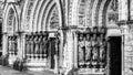 Details of the facade of Saint Fin Barre\'s Cathedral in Cork, Ireland.