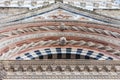 Details of the facade of the Siena Cathedral Duomo di Siena