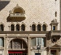 Details of Facade of Tremont Temple in Boston Royalty Free Stock Photo