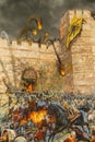 Details of the final assault of Constantinople Royalty Free Stock Photo