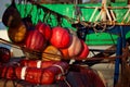Details of fishing boats in Essaouira harbor Royalty Free Stock Photo