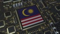 Details of flag of Malaysia on the operating chipset. Malaysian information technology or hardware development related