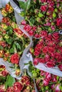 Details of flowers at Pak Khlong Talat, the biggest flower market in Asia Royalty Free Stock Photo
