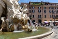 Details of the Fountain of the four Rivers. Rome, Italy